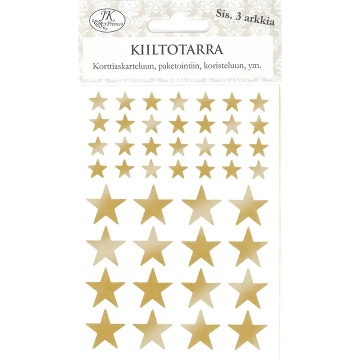 J.K. Primeco Kiiltotarra tähti pieni kulta 3ark/pkt