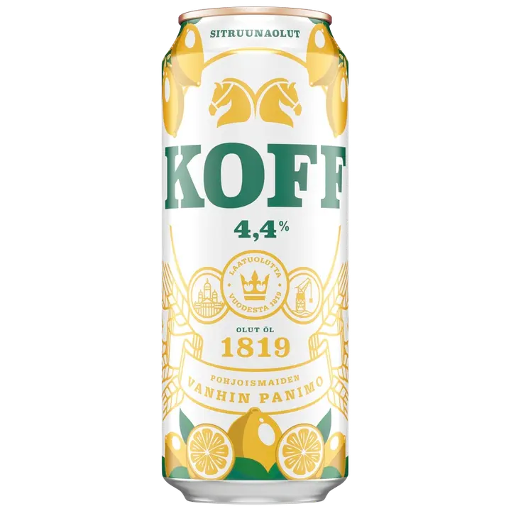 KOFF Sitruunaolut olut 4,4 % tölkki 0,5 L