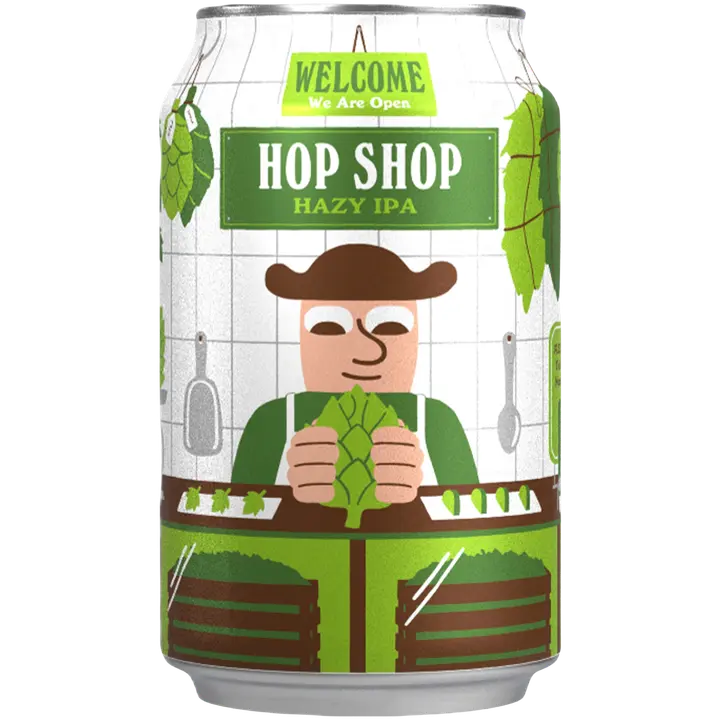 Mikkeller Hop Shop Hazy IPA	4,9% 0,33l oluttölkki