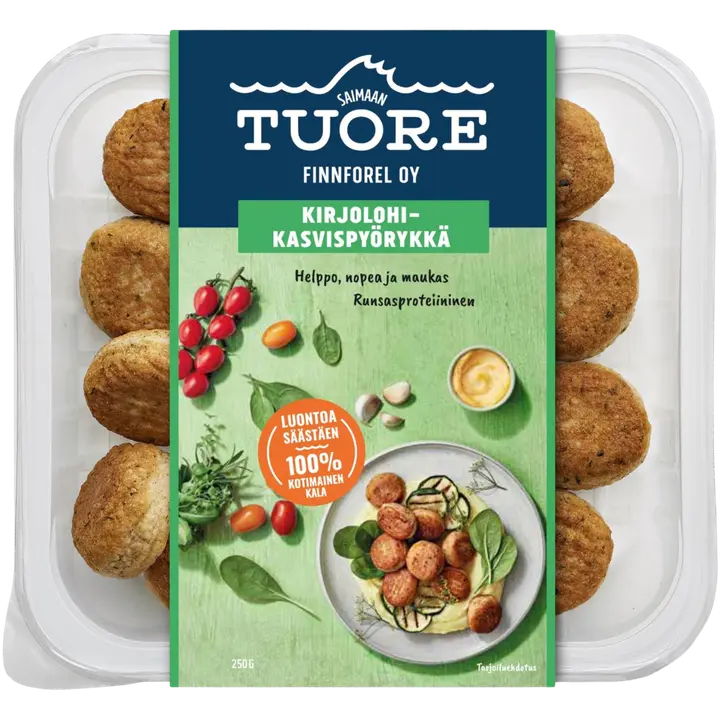 Saimaan Tuore Kirjolohi-kasvispyörykkä 250 g