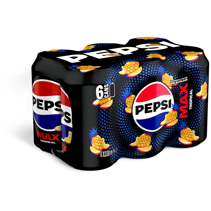 6 x Pepsi MAX Tropical virvoitusjuoma0,33 l