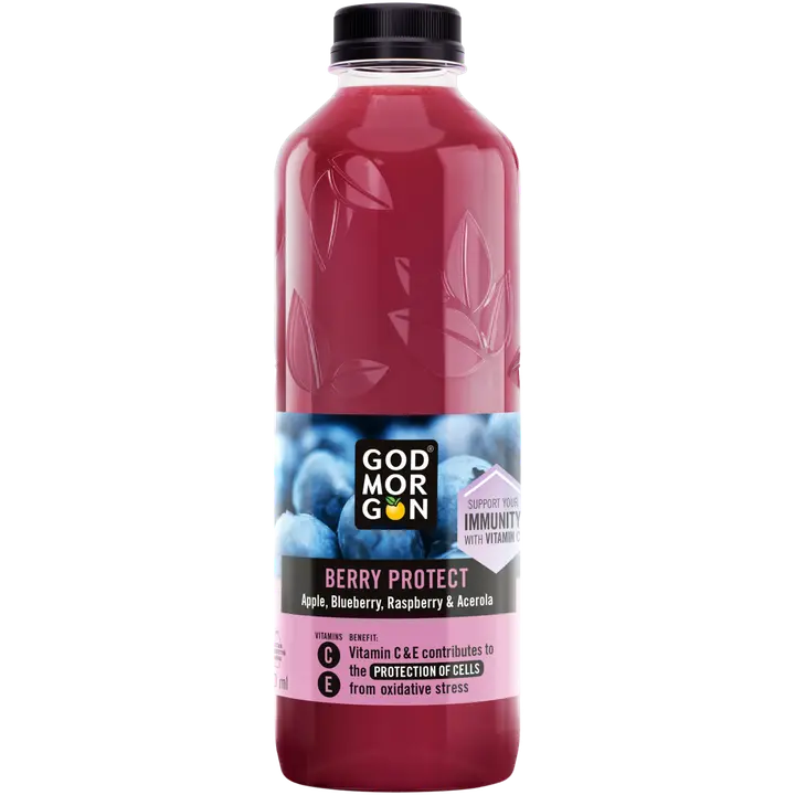 God Morgon Berry Protect täysmehu C&E-vitamiinit 850 ml