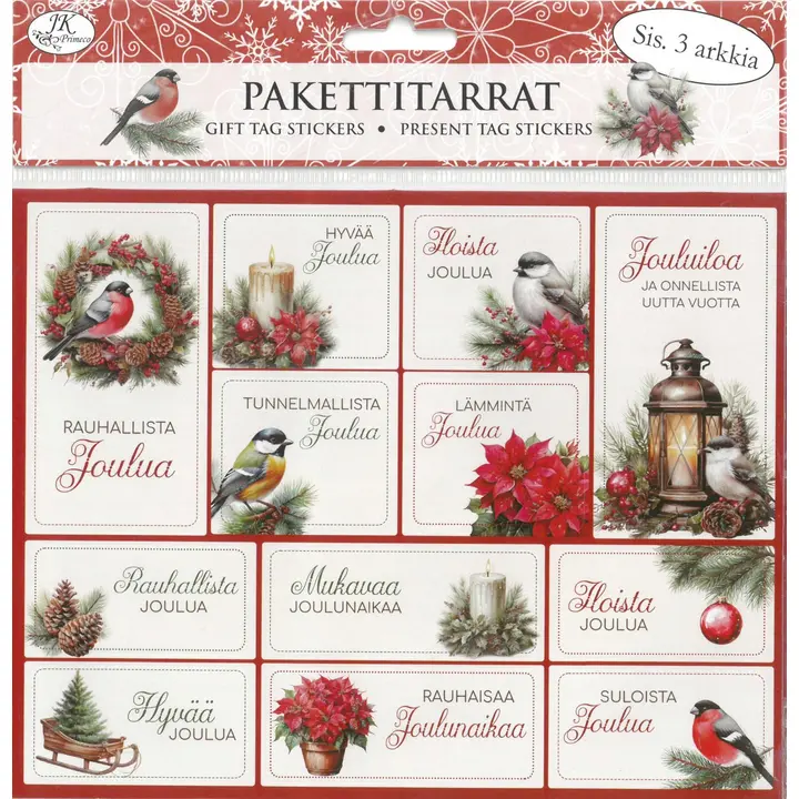 J.K. Primeco pakettitarra Joululinnut 3ark