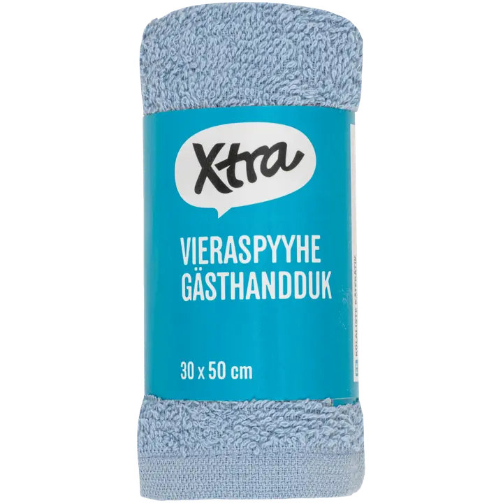 Xtra vieraspyyhe Anna 30x50 cm vaaleansininen
