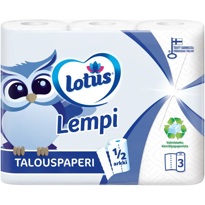 LOTUS Lempi talouspaperi puoliarkki 3rll