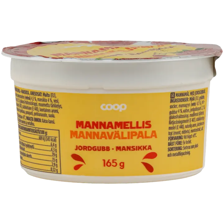 Coop mannavälipala mansikka 165 g