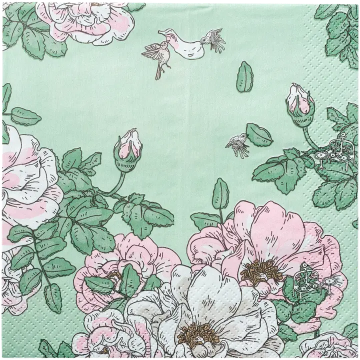 Havi Nuppu tissue lautasliina Juhannusmuistot vaaleanvihreä 33cm 20kpl