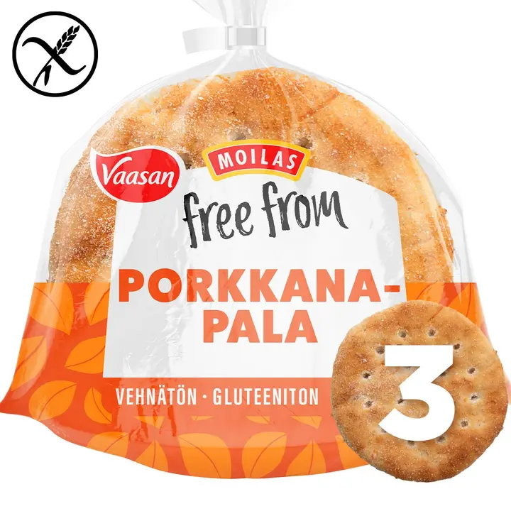 Vaasan Moilas Free From Porkkanapala 210 g 3 kpl gluteeniton porkkanarieskapala