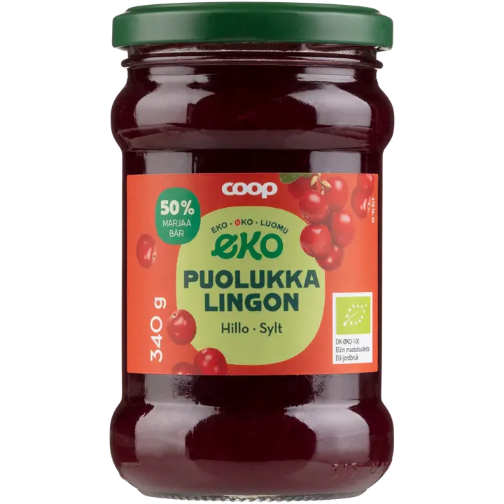 Coop Eko puolukkahillo luomu 340 g