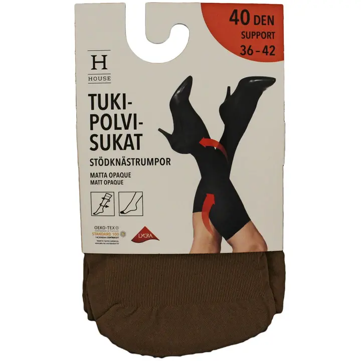 House naisten tukipolvisukat 40 den Sun, koko 36-42