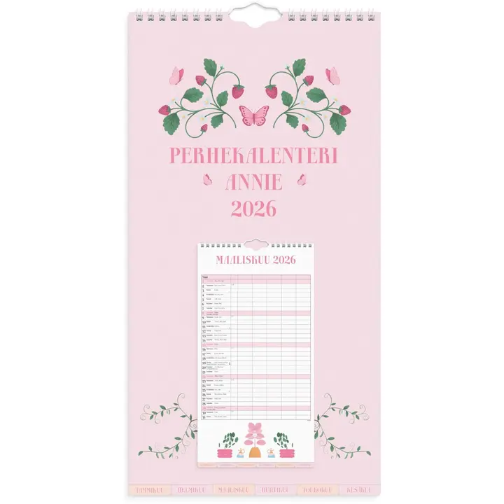 Burde Perhekalenteri 2026 Annie