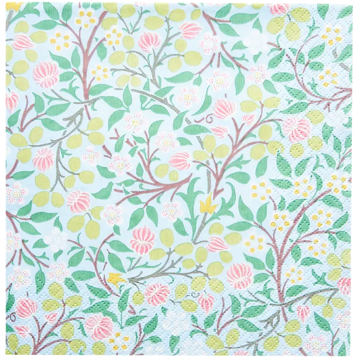 William Morris Clover vaaleansininen lautasliina 20kpl/33cm