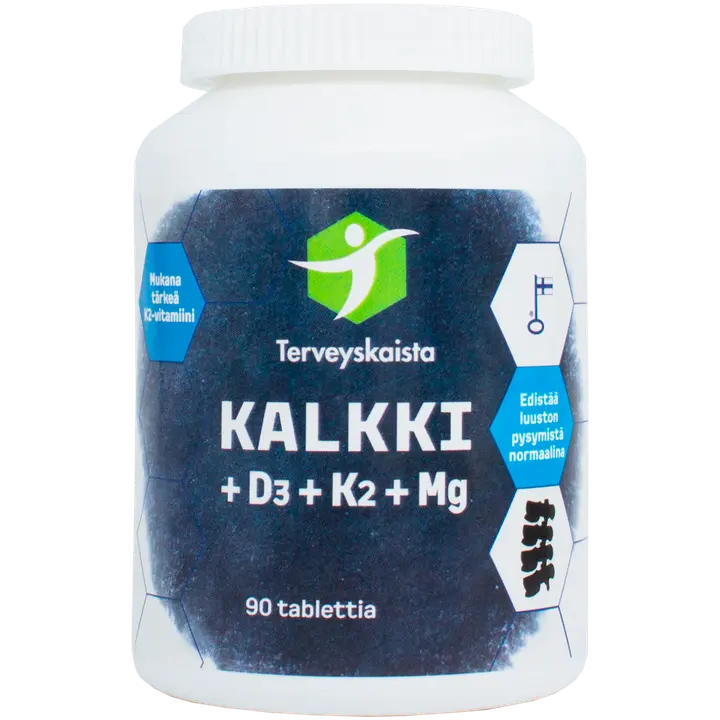 Terveyskaista Kalkki+D3+K2+MG 90 tabl.
