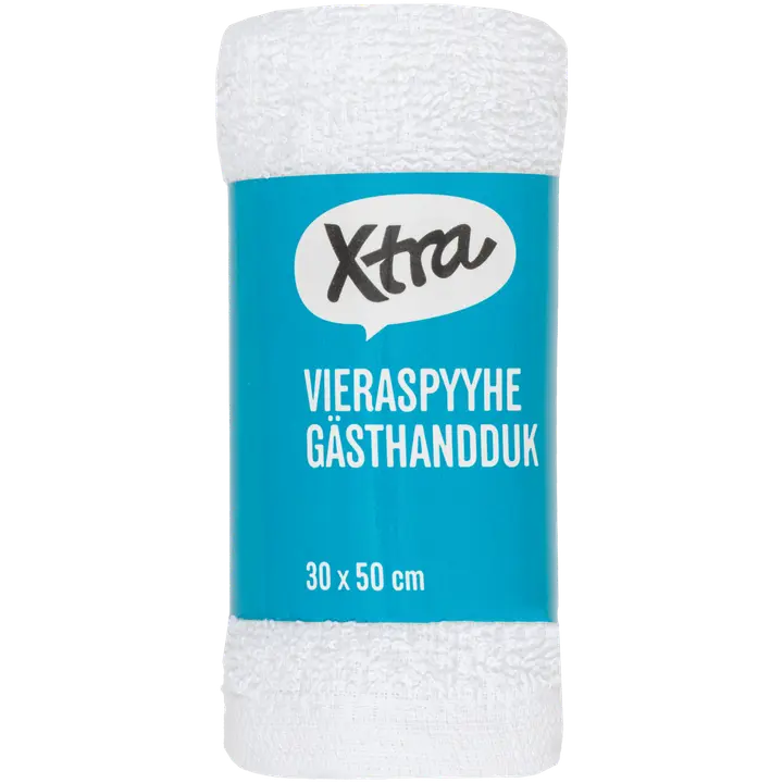 Xtra vieraspyyhe Anna 30x50 cm valkoinen