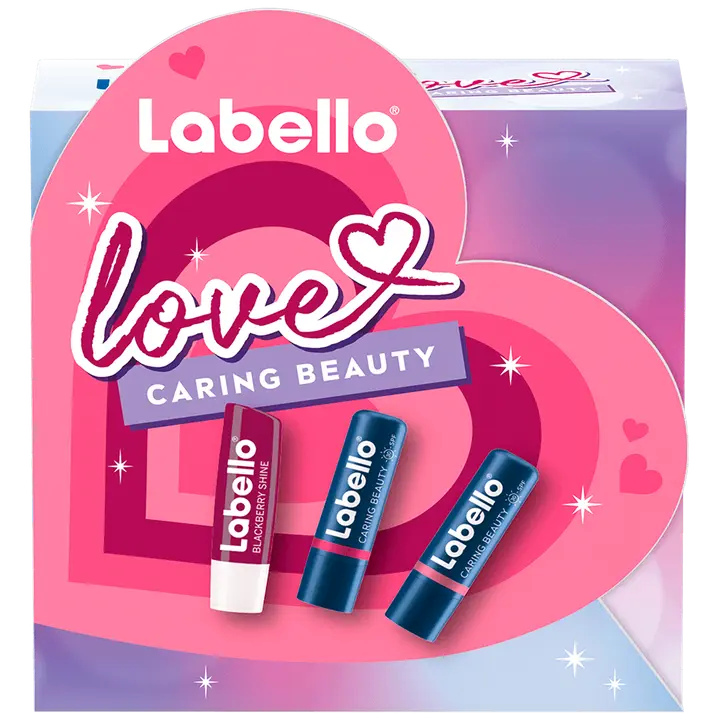 Labello Caring Beauty lahjapakkaus 2025 sis. 3kpl