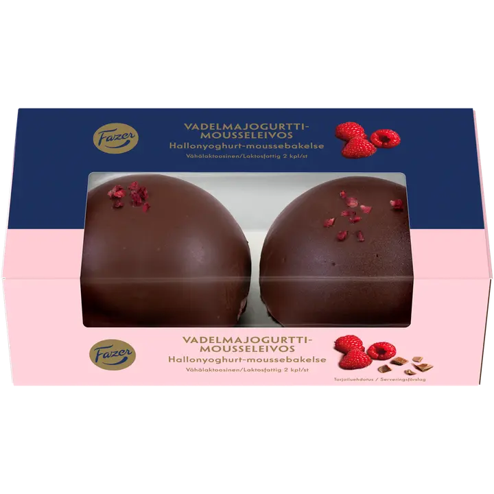 Fazer Vadelmajogurtti -mousseleivos 2kpl 130g