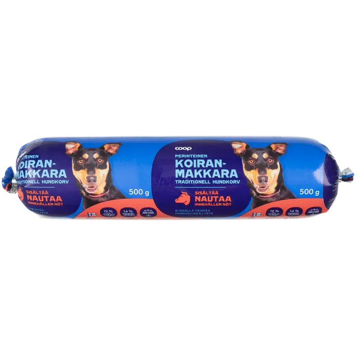 Coop Perinteinen koiranmakkara täysrehu 500g