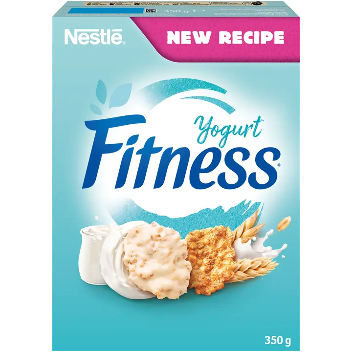Nestlé Fitness 350g Yogurtflakes hiutaleita täysjyvävehnästä-, -kaurasta ja riisistä sekä jogurttikuorrutettuja hiutaleita