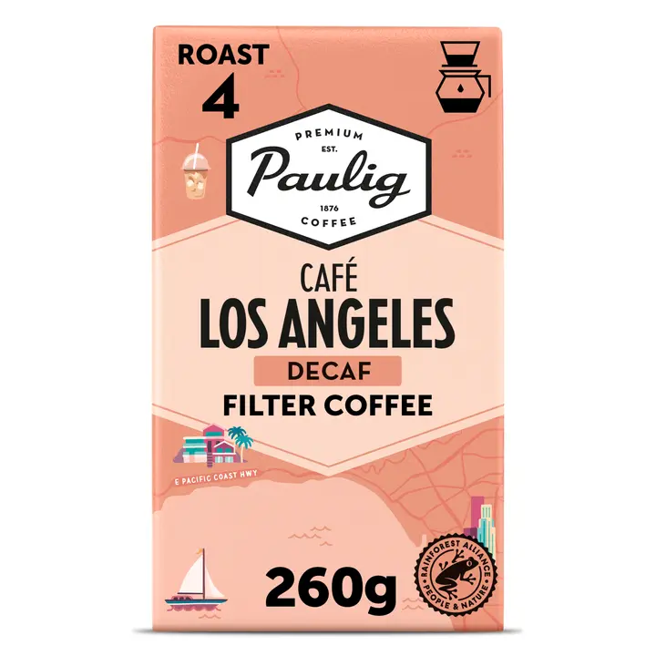 Paulig Café Los Angeles kofeiiniton kahvi suodatinjauhatus 260g