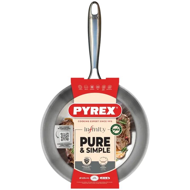 Pyrex paistinpannu teräs 24 cm