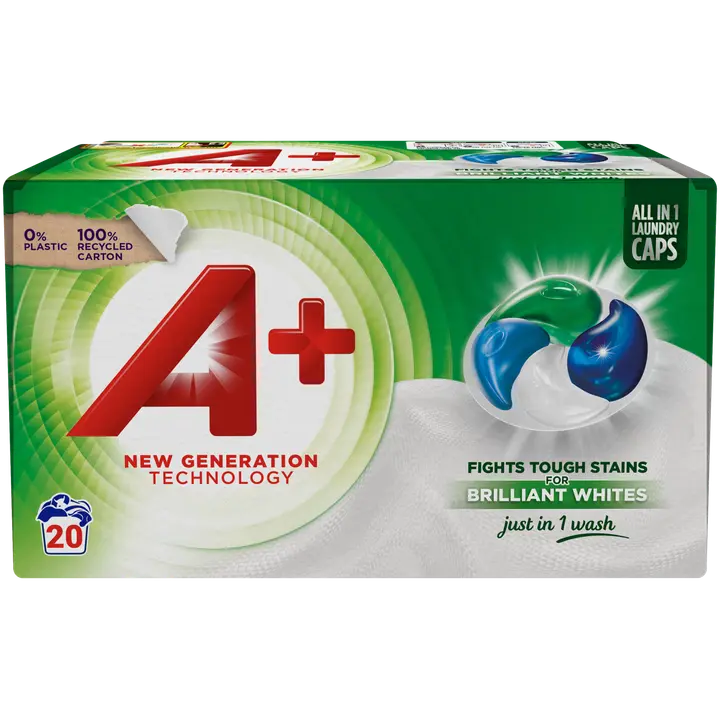 A+ Active4 Caps White pyykinpesukapselit 20kpl