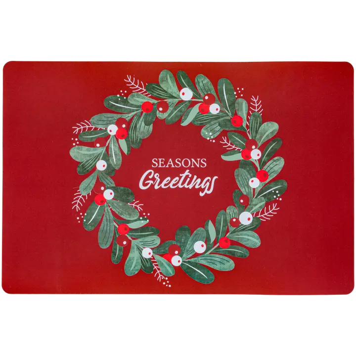 House muovitabletti Greetings 4 kpl 30 x 45 cm punainen