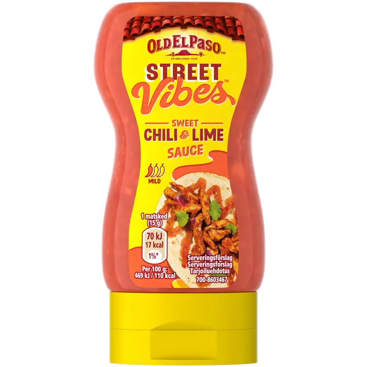 Old El Paso Street Vibes Sweet Chili & Lime kastike 255g