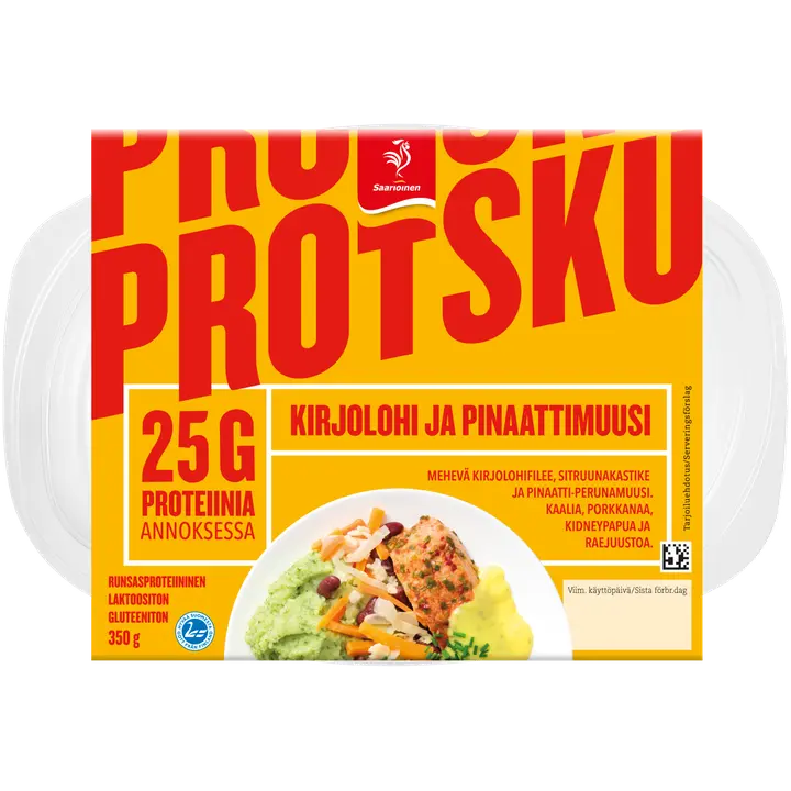 Saarioinen PROTSKU Kirjolohi ja pinaattimuusi  350 g