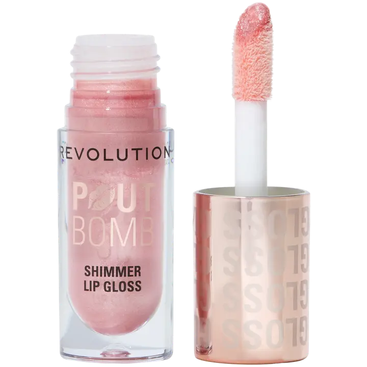 Revolution pout bomb shimmer  huulikiilto 4,6ml shine pink