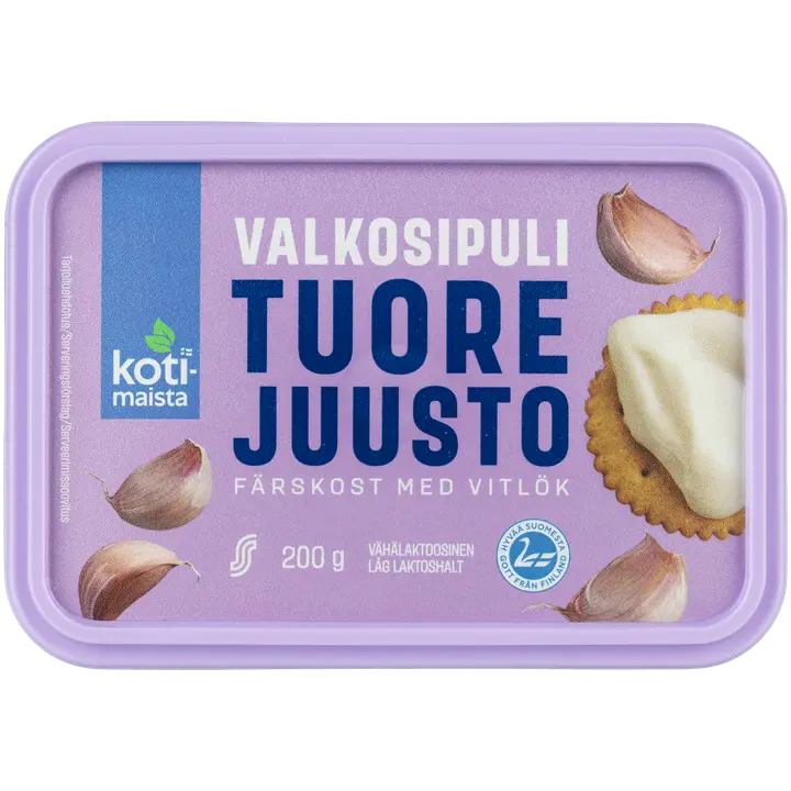 Kotimaista Tuorejuusto valkosipuli 200g