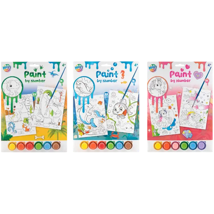 Maalaa numeroiden mukaan A4, 3 eril.lajit.