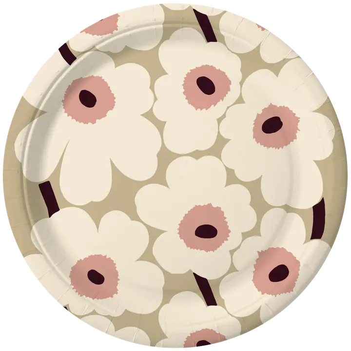 Marimekko Lautanen 18cm 10x10kpl Unikko beigeroosa