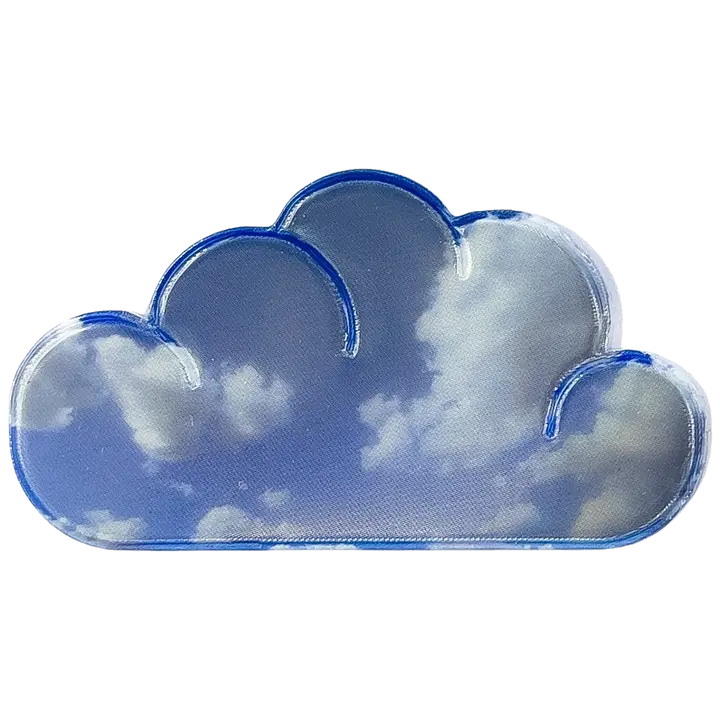 Heijastava tekstiilitarra Pilvi esim. reppuihin ja tekstiileihin.