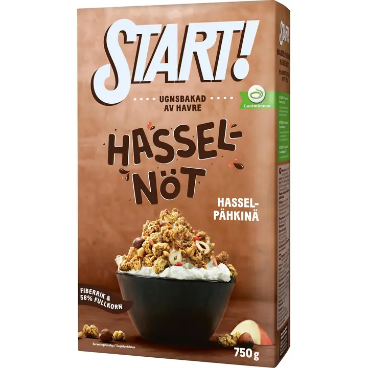 Start Hasselpähkinä granola 750g