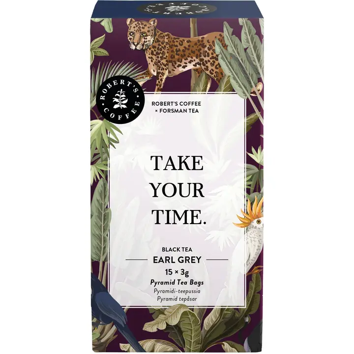 Robert's Coffee x Forsman tea Earl Grey maustettu musta tee 15x3g