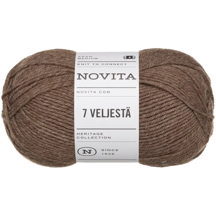 Novita lanka 7 Veljestä 100g metsäsieni 068