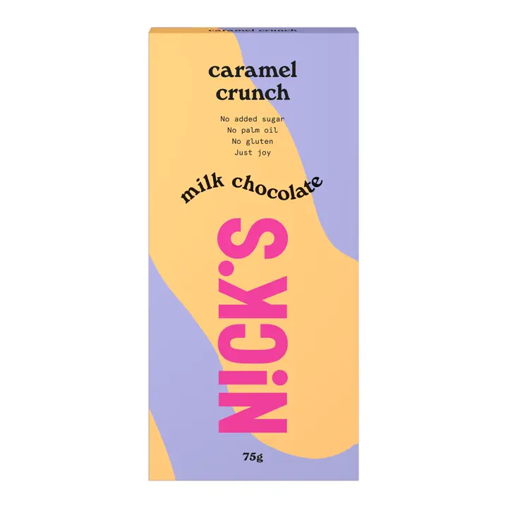 Nick’s Milk Chocolate Caramel Crunch suklaalevy 75g