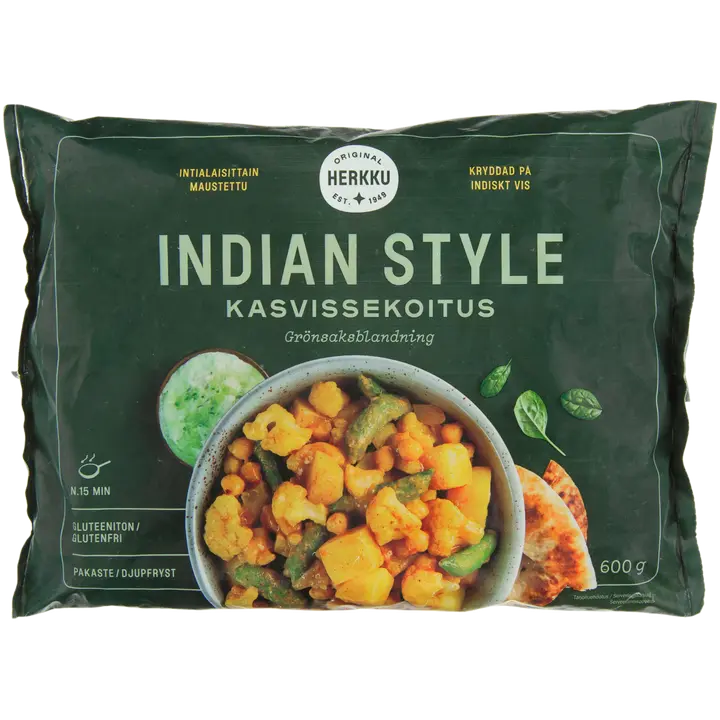 Herkku Indian Style Kasvissekoitus pakaste 600g