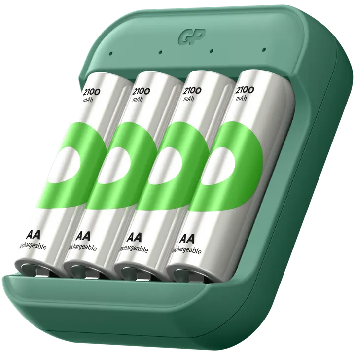 GP Recyko akkulaturi B423 sis. 4kpl AA 2100mAh NiMH akut