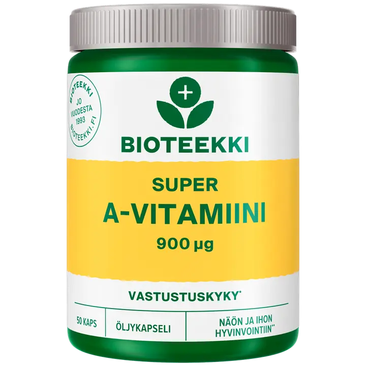 Bioteekki Super A-vitamiini ravintolisä 50 kaps.
