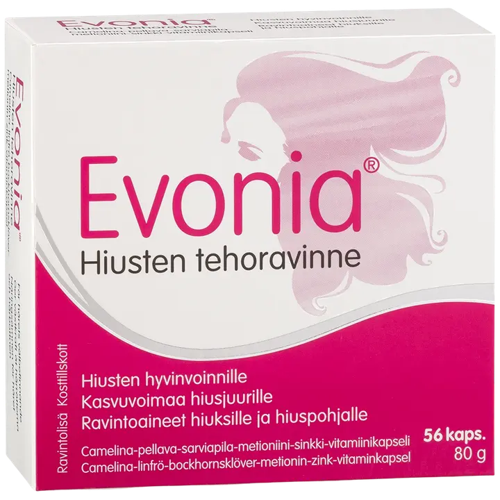 Evonia Hiusten Tehoravinne camelina-vitamiinikapseli 56 kaps