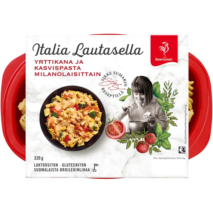 Saarioinen Yrttikana ja kasvispasta milanolaisittain 320g