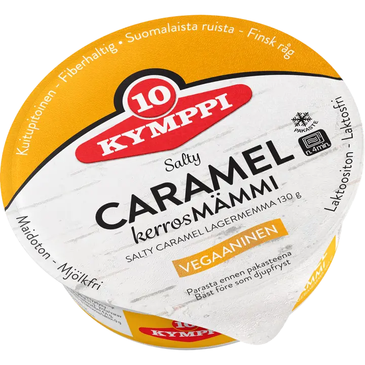 Kymppi Salty Caramel kerrosmämmi 130 g pakaste vegaaninen