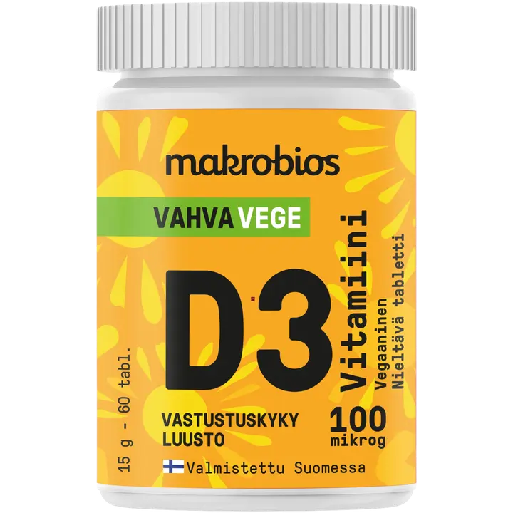 Makrobios Vahva vege D3-vitamiini 100mcg 60 tablettia 15g