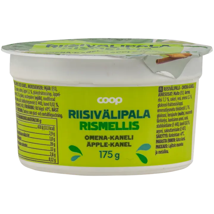 Coop riisivälipala omena-kaneli 175 g