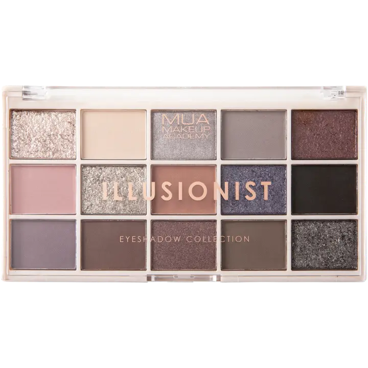 MUA Make Up Academy Eyeshadow Palette 15 shades 12 g Illusionist luomiväripaletti