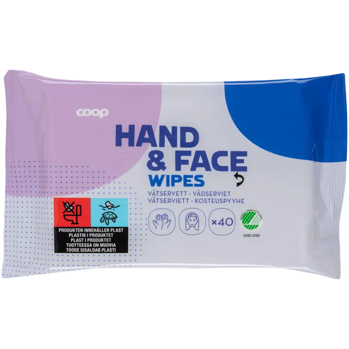 Coop Hand & Face kosteuspyyhe 40 kpl