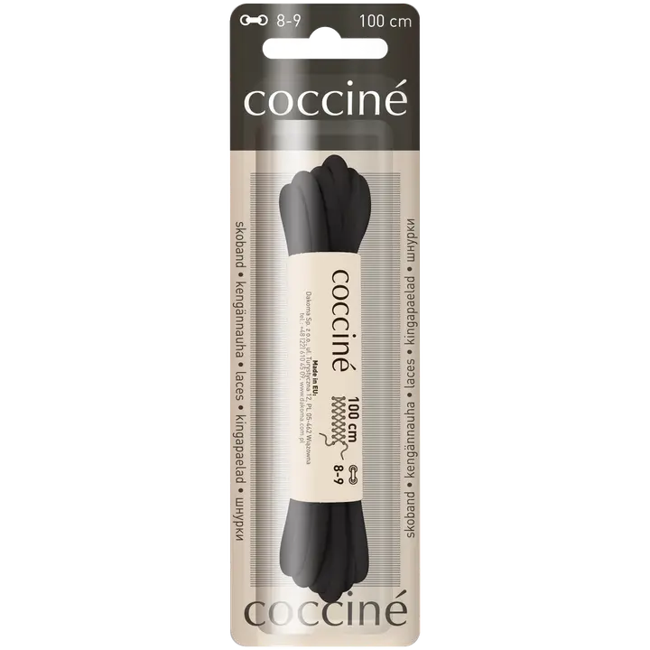 Coccine kengännauha 100 cm, musta