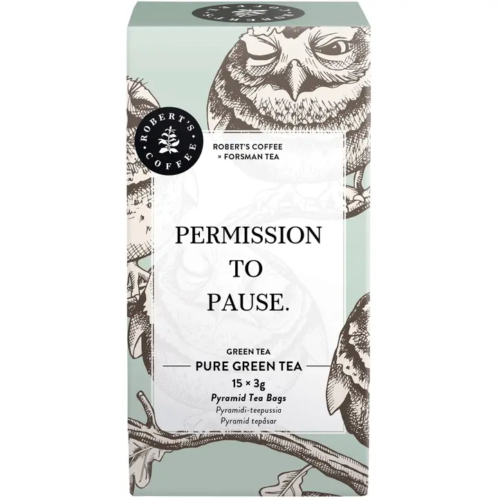 Robert's Coffee x Forsman tea Pure Green Tea Vihreä maustamaton tee 15x3g