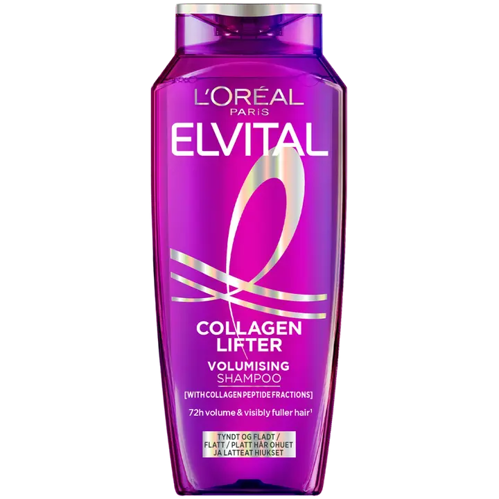 L'Oréal Paris Elvital 250ml Collagen Lifter Shampoo ohuille ja latteille hiuksille